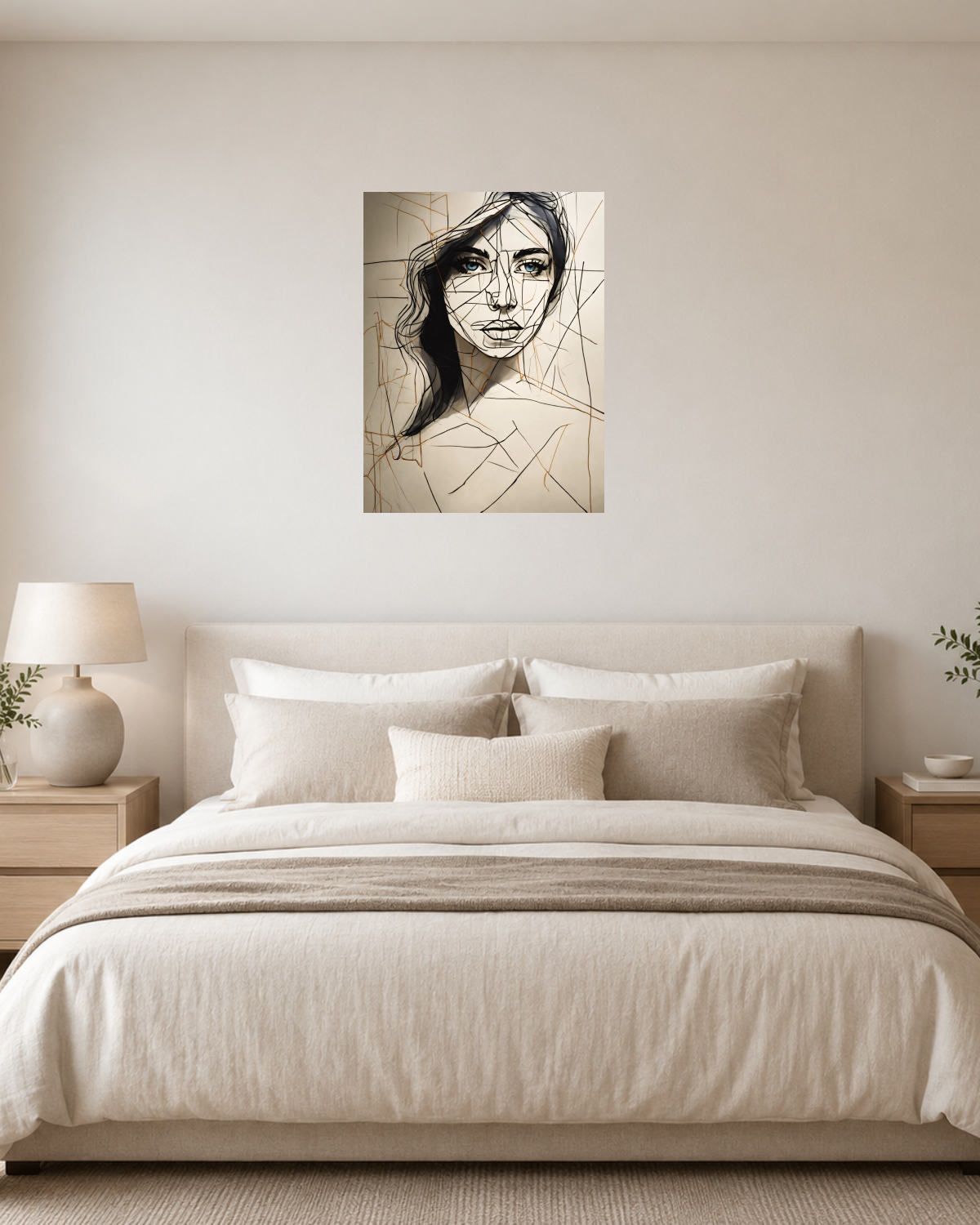 Chambre blanc crème — vue 1