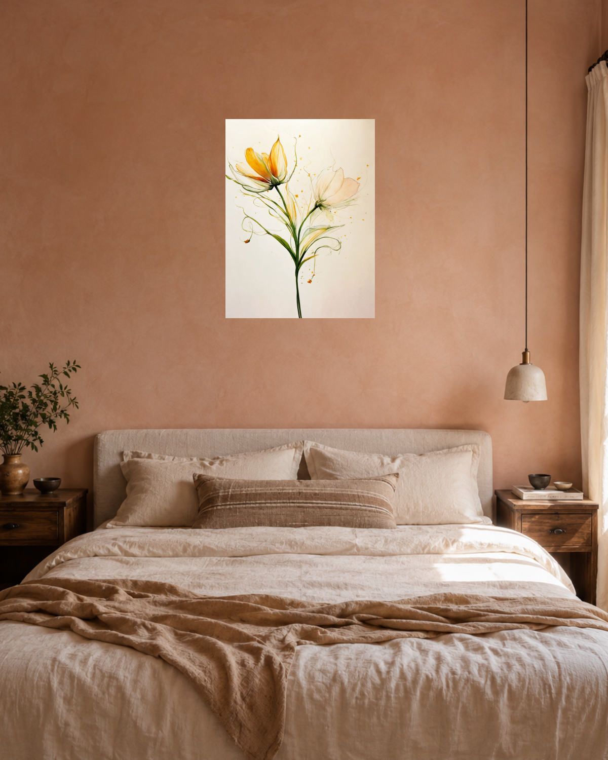 Chambre terracotta — vue 3