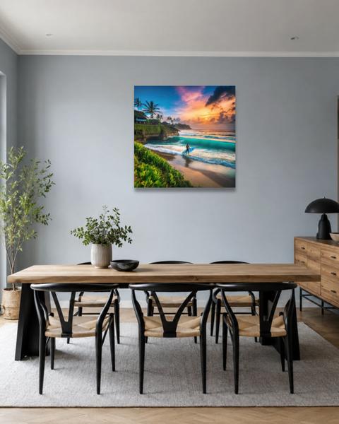 Salle à manger bleu gris