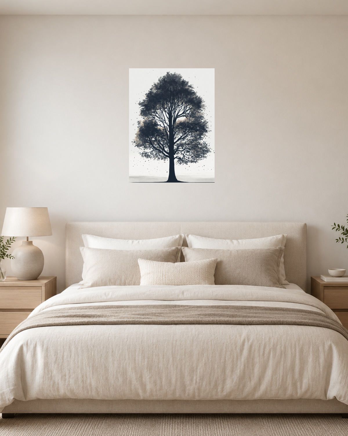 Chambre blanc crème — vue 1