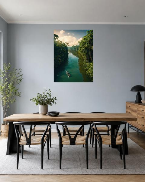 Salle à manger bleu gris