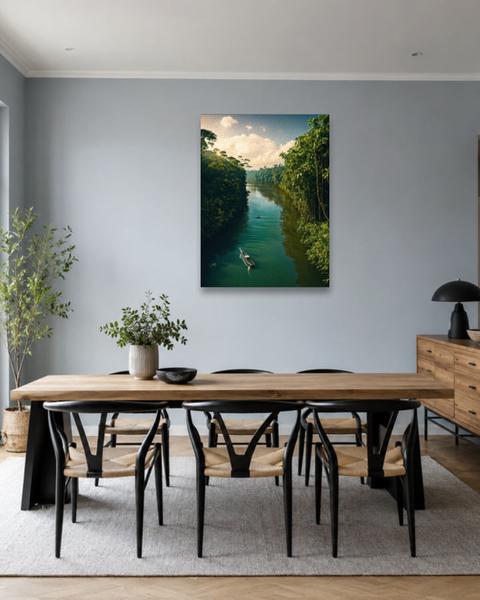 Salle à manger bleu gris