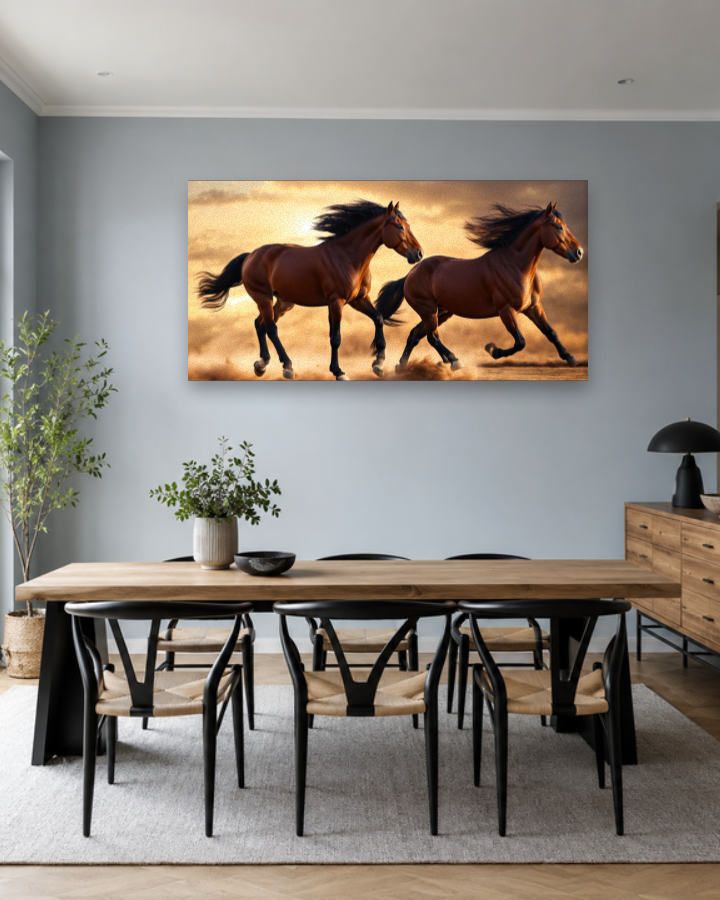 Salle à manger bleu gris