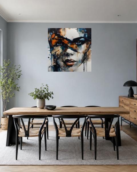 Salle à manger bleu gris