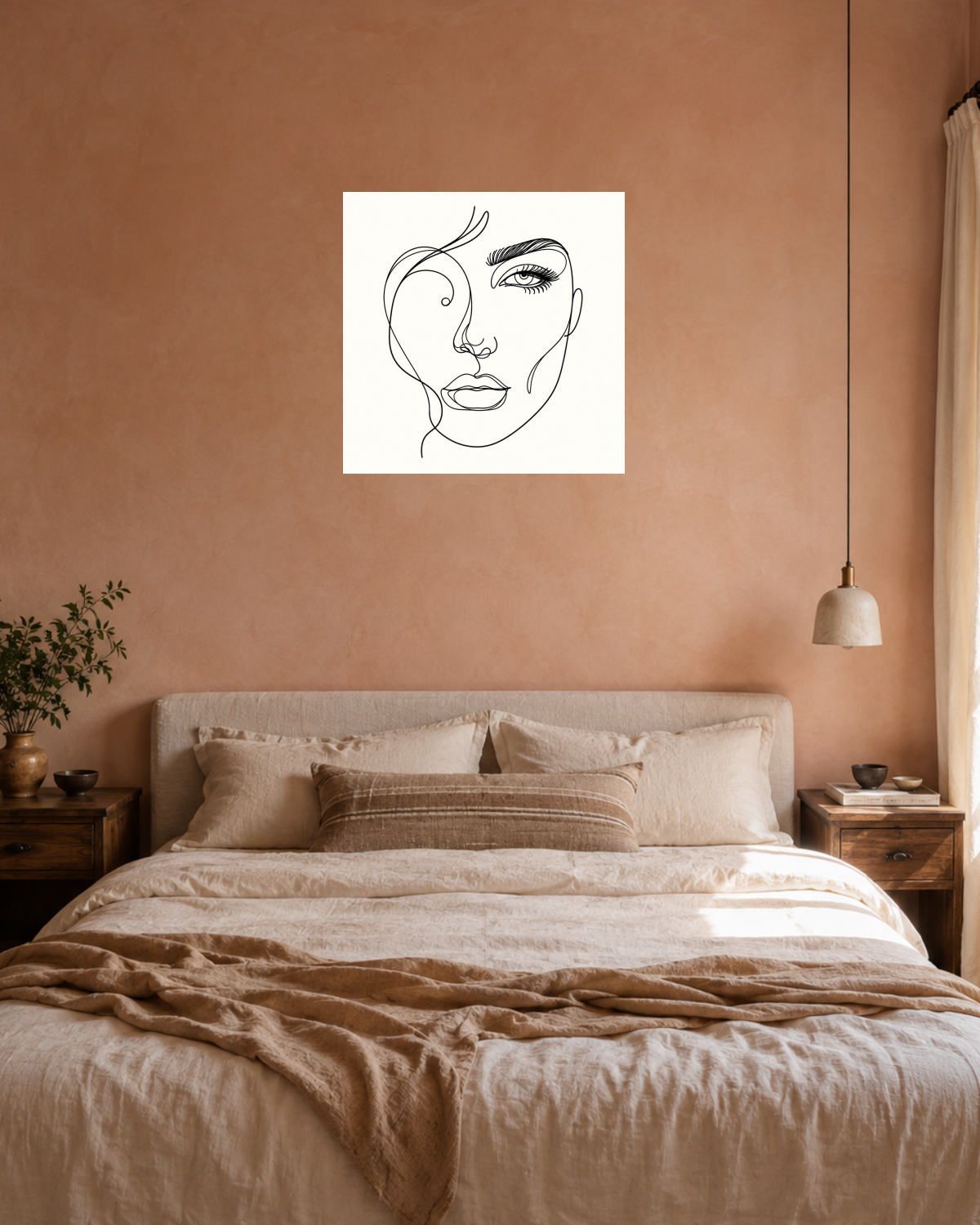 Chambre terracotta — vue 3