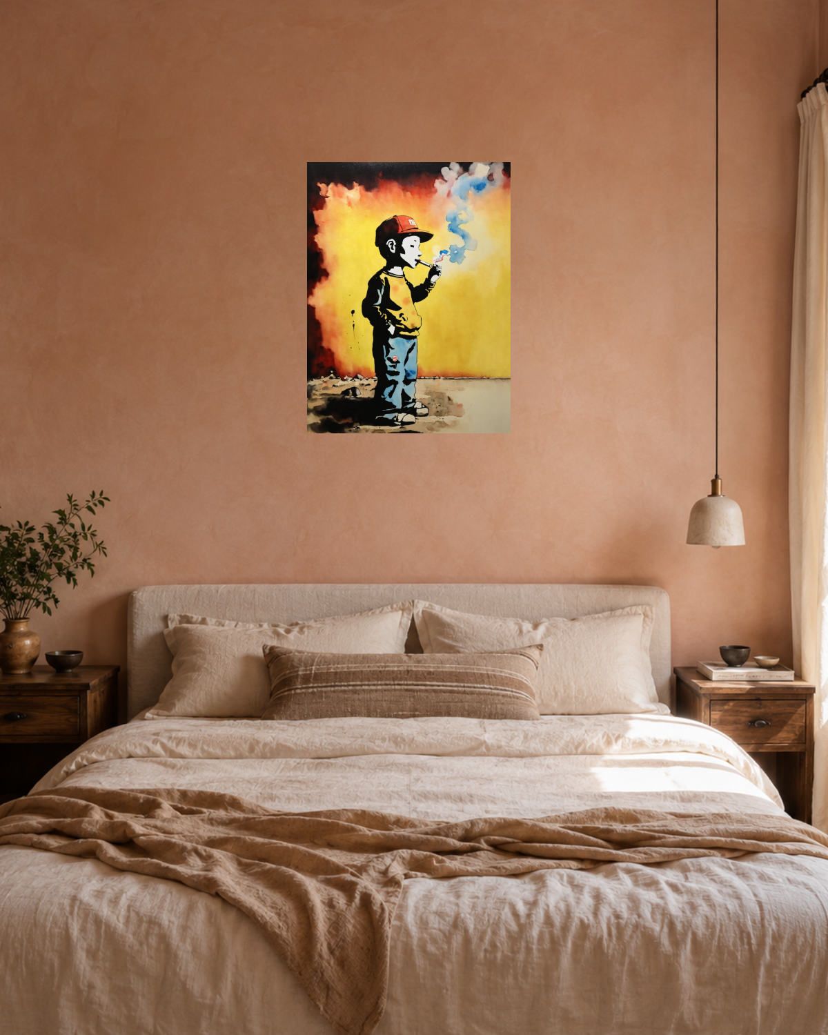 Chambre terracotta — vue 3