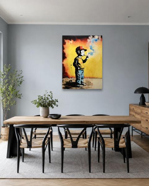 Salle à manger bleu gris