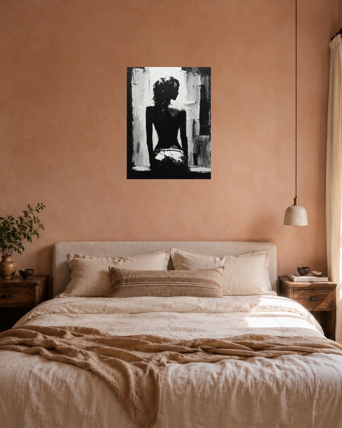 Chambre terracotta — vue 3