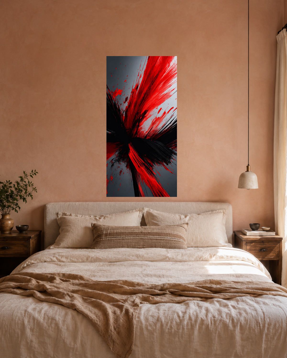 Chambre terracotta — vue 3