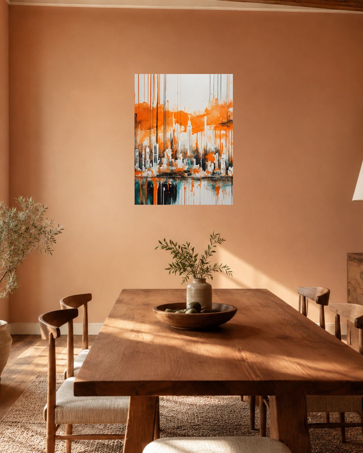 Salle à manger terracotta — vue 2