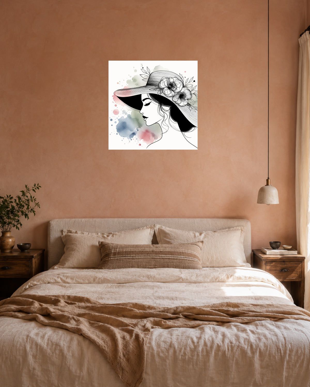 Chambre terracotta — vue 3