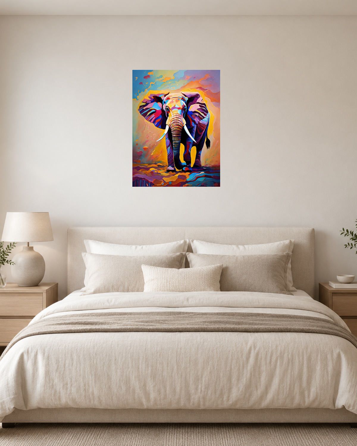 Chambre blanc crème — vue 1