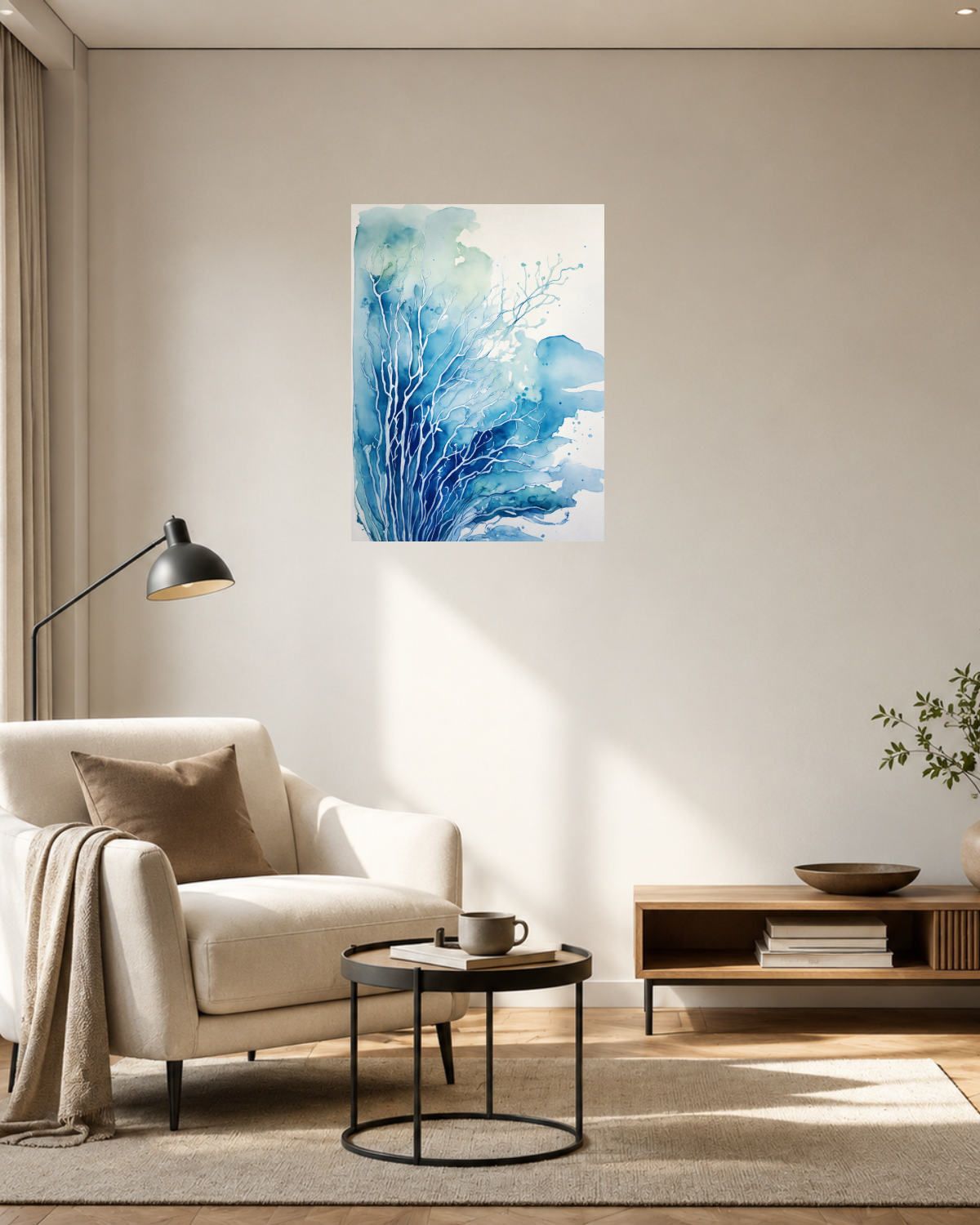 Salon fauteuil beige — vue 3