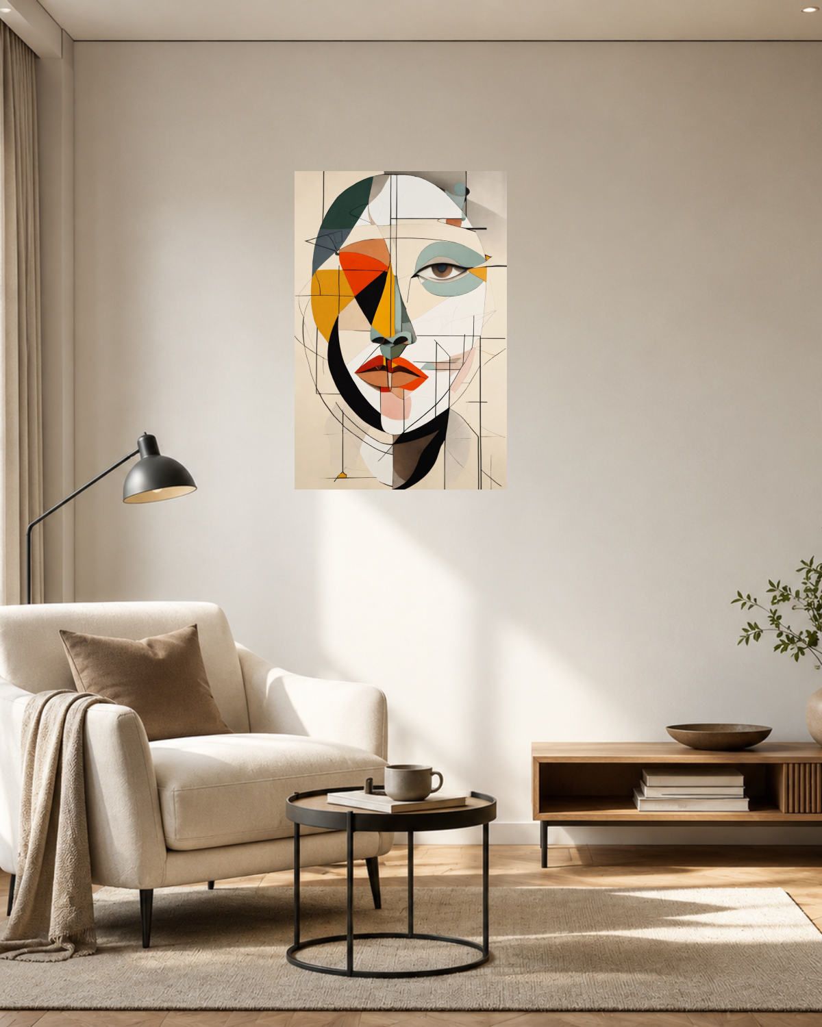 Salon fauteuil beige — vue 3