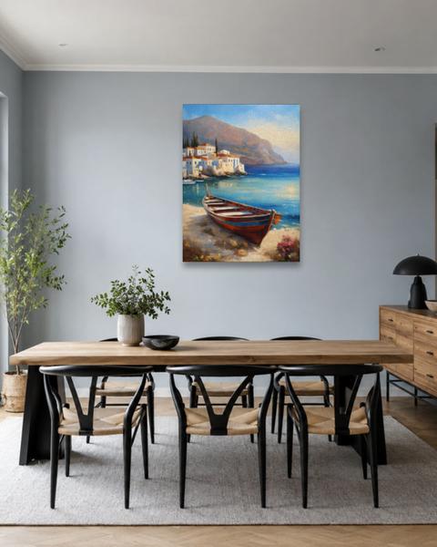 Salle à manger bleu gris