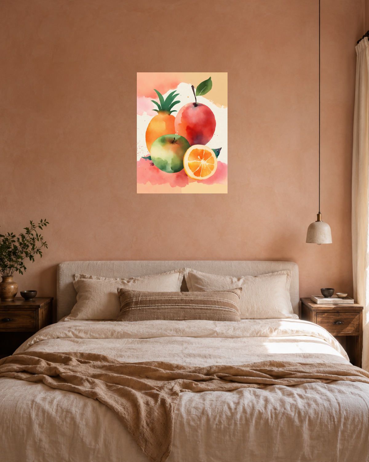 Chambre terracotta — vue 3