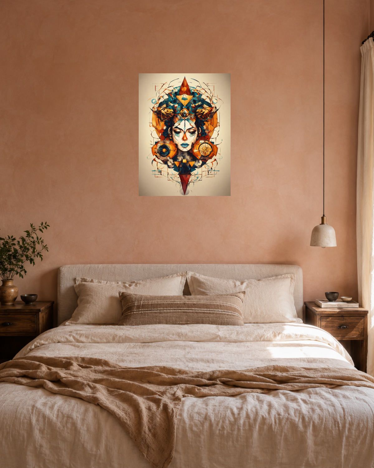 Chambre terracotta — vue 3