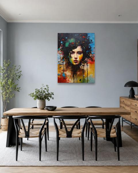 Salle à manger bleu gris