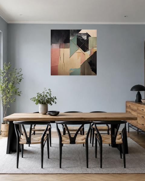 Salle à manger bleu gris