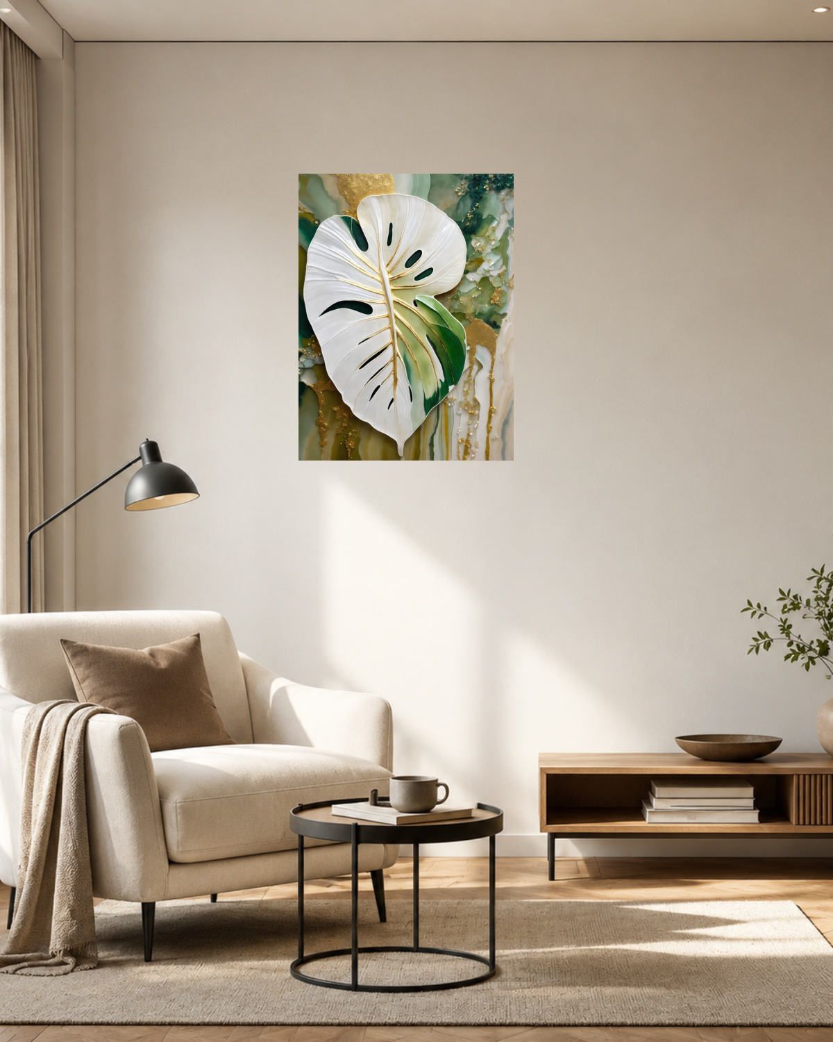 Salon fauteuil beige — vue 3