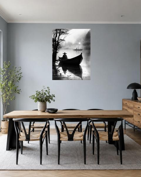Salle à manger bleu gris