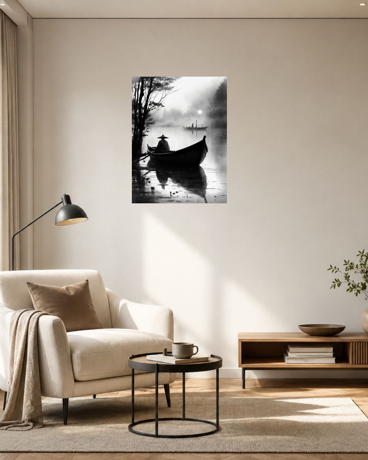 Salon fauteuil beige — vue 3