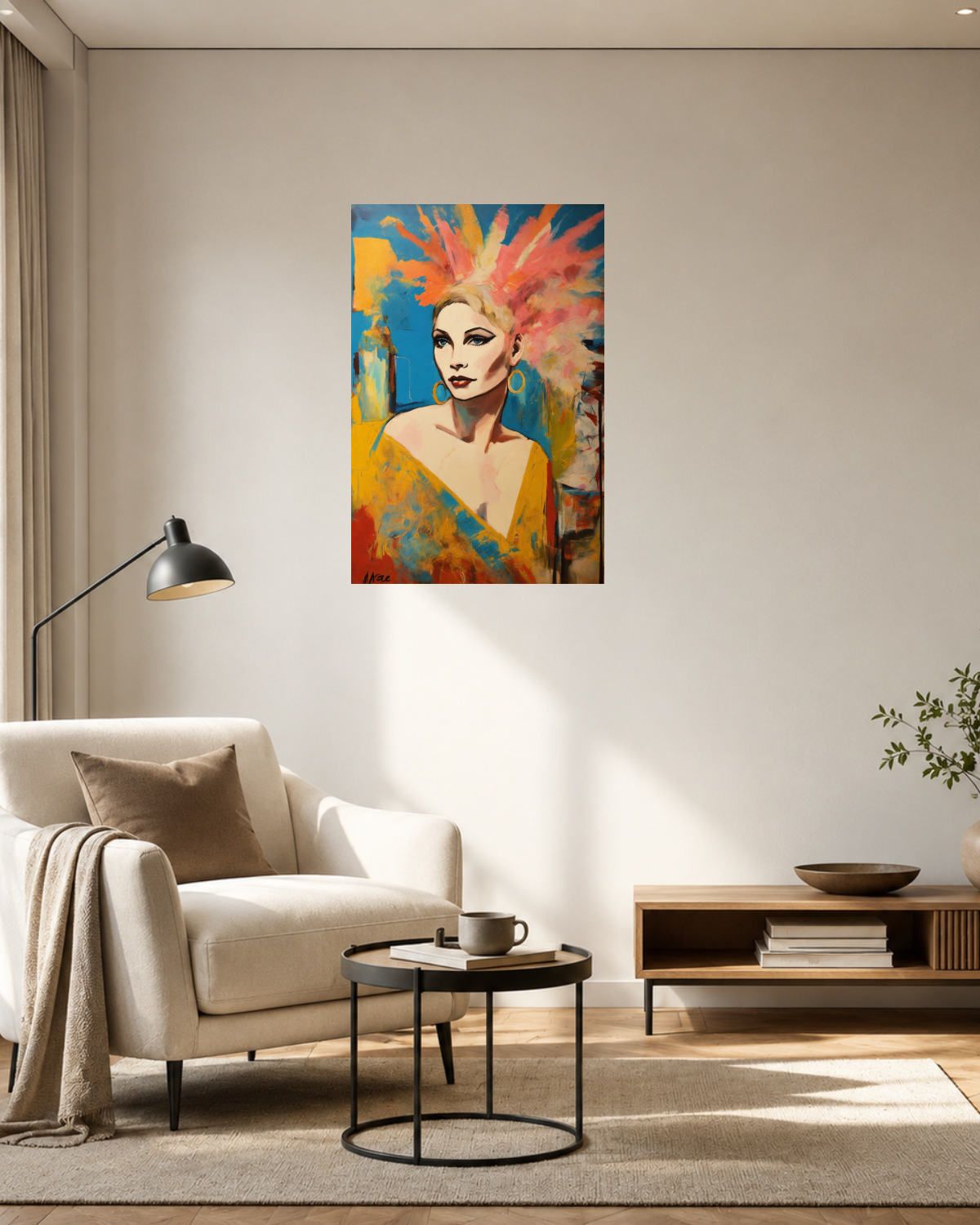 Salon fauteuil beige — vue 3