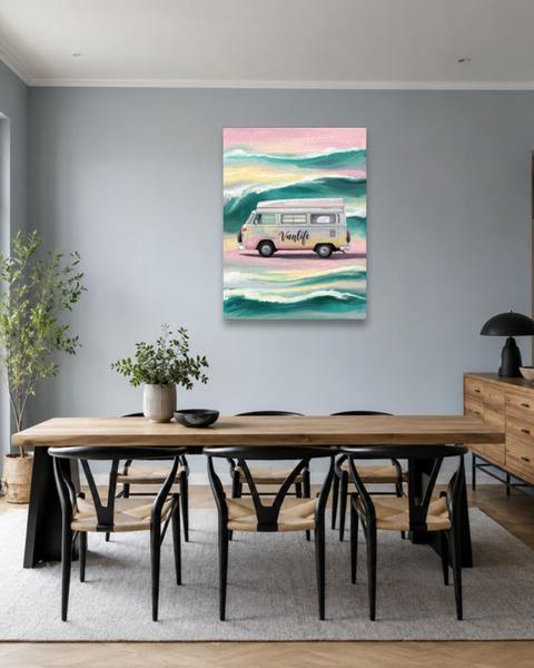 Salle à manger bleu gris