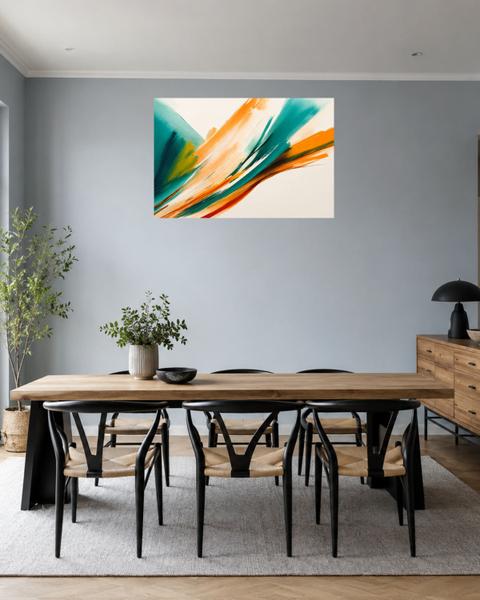 Salle à manger bleu gris