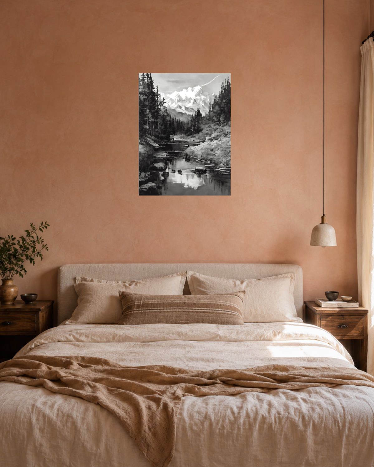 Chambre terracotta — vue 3