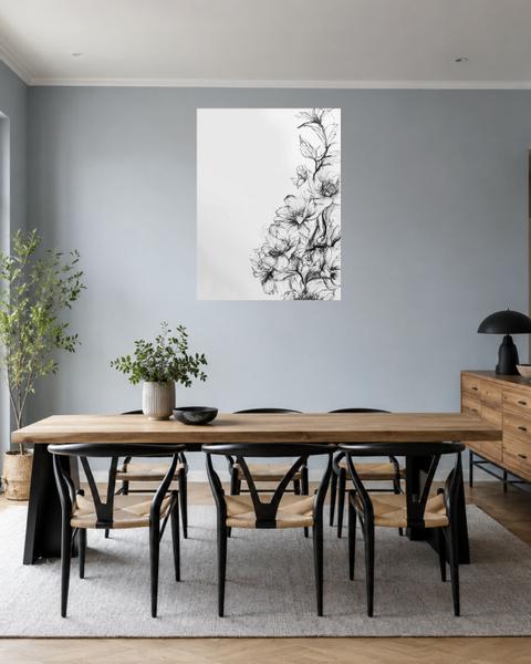 Salle à manger bleu gris