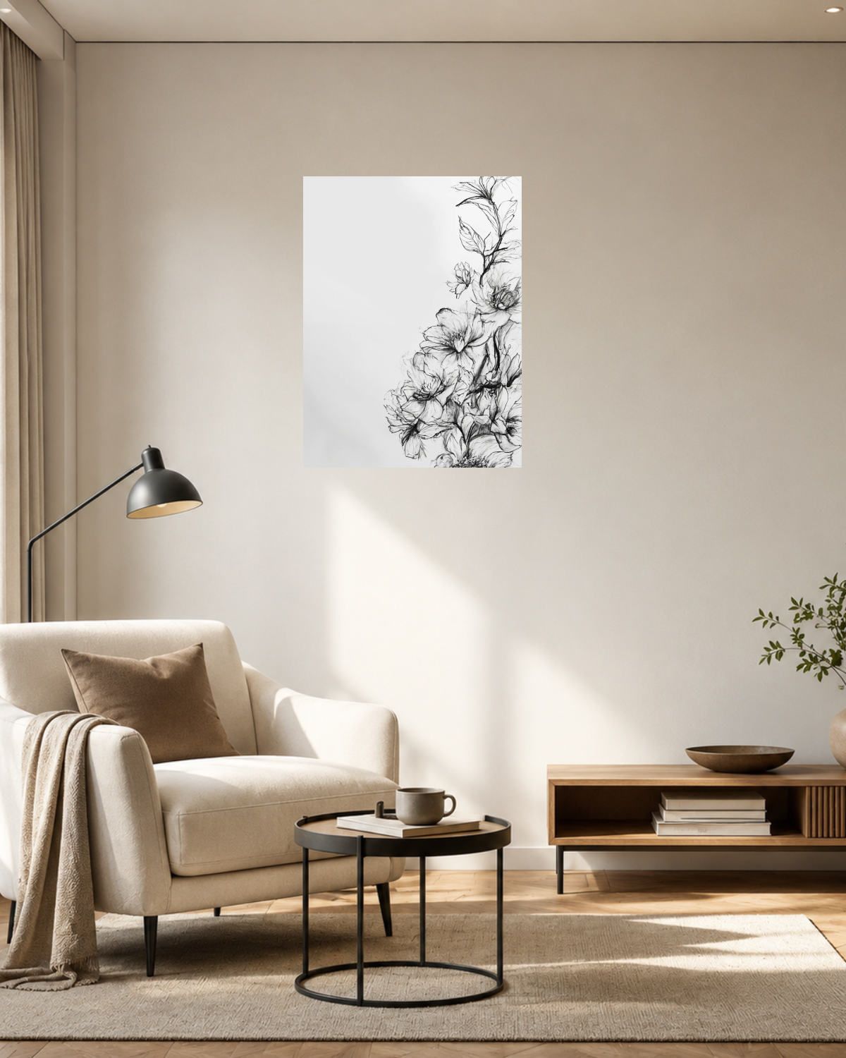 Salon fauteuil beige — vue 3