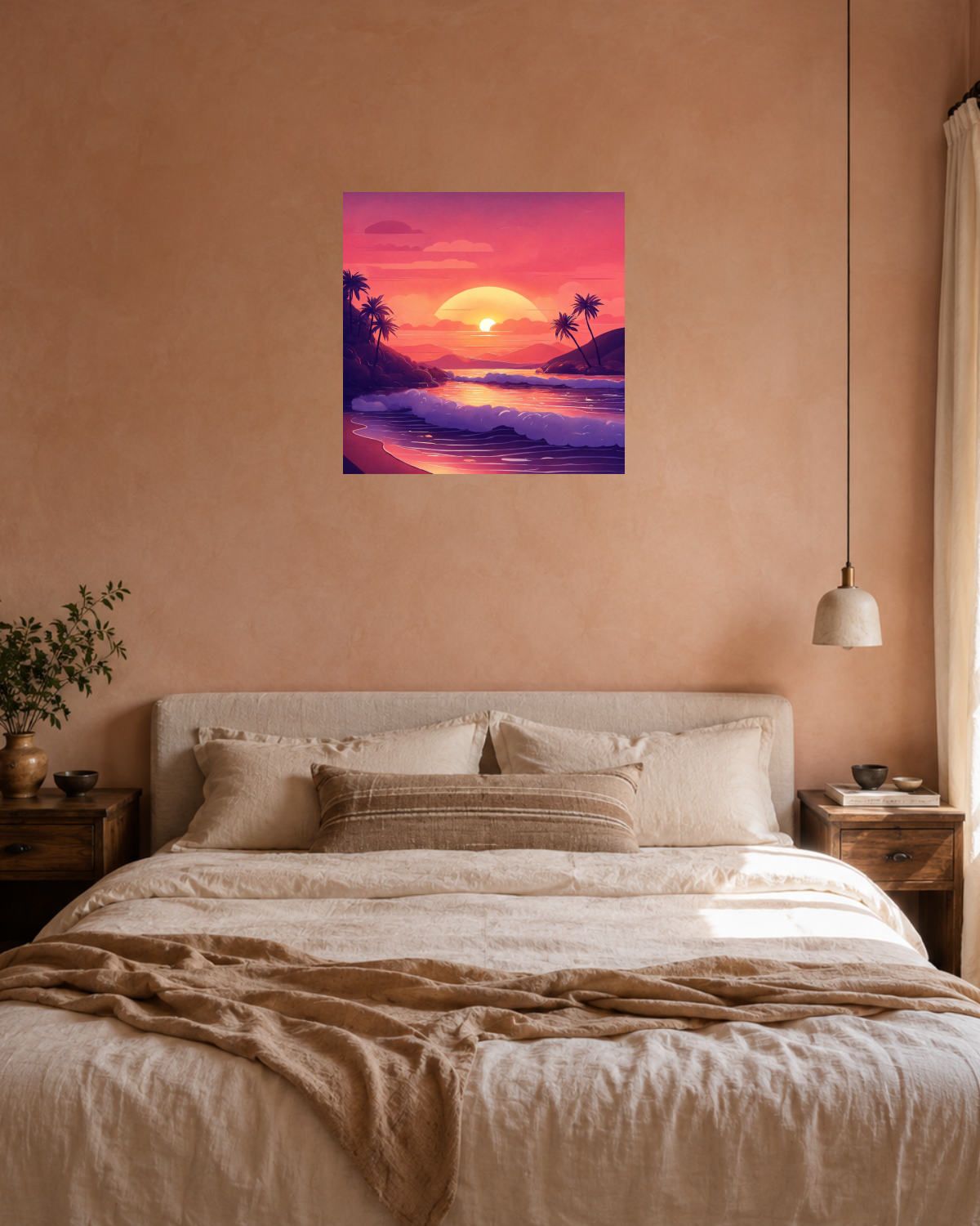 Chambre terracotta — vue 3