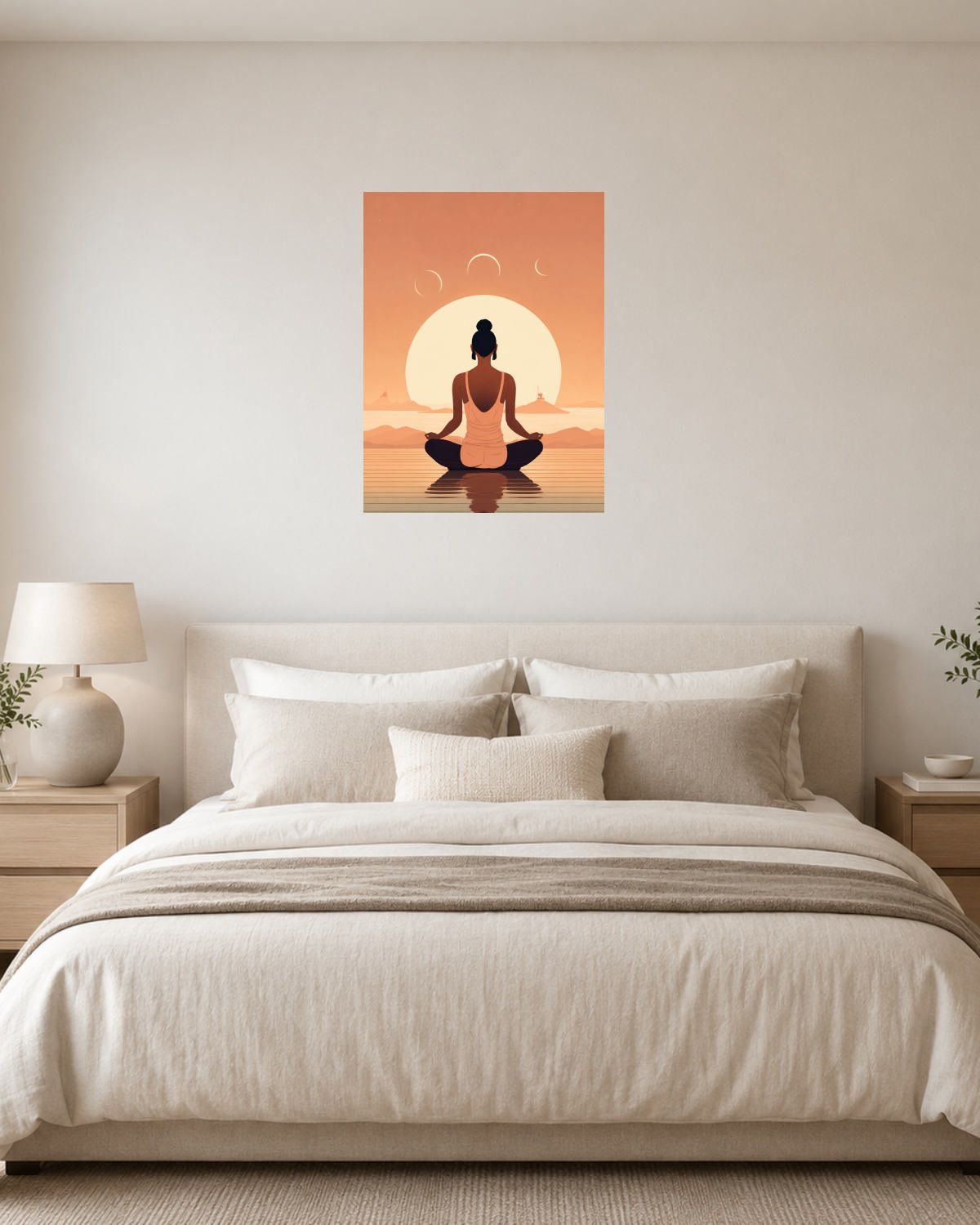 Chambre blanc crème — vue 1