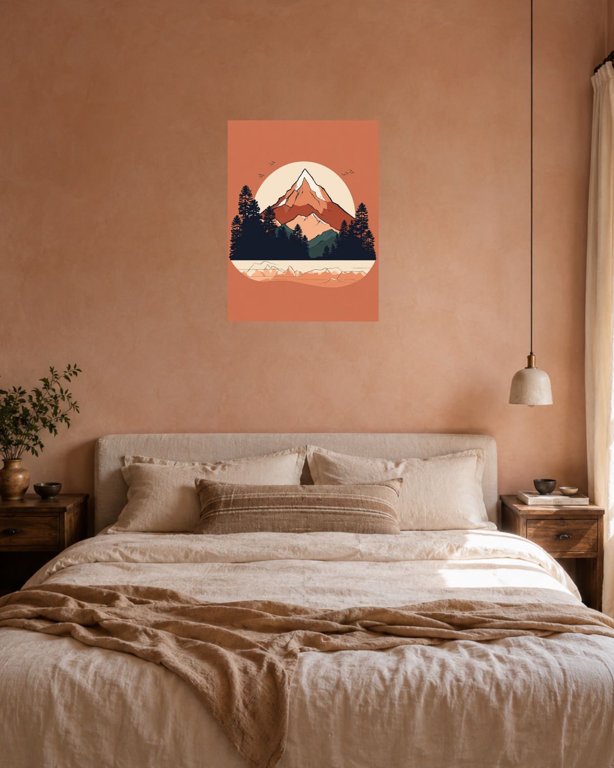 Chambre terracotta — vue 3