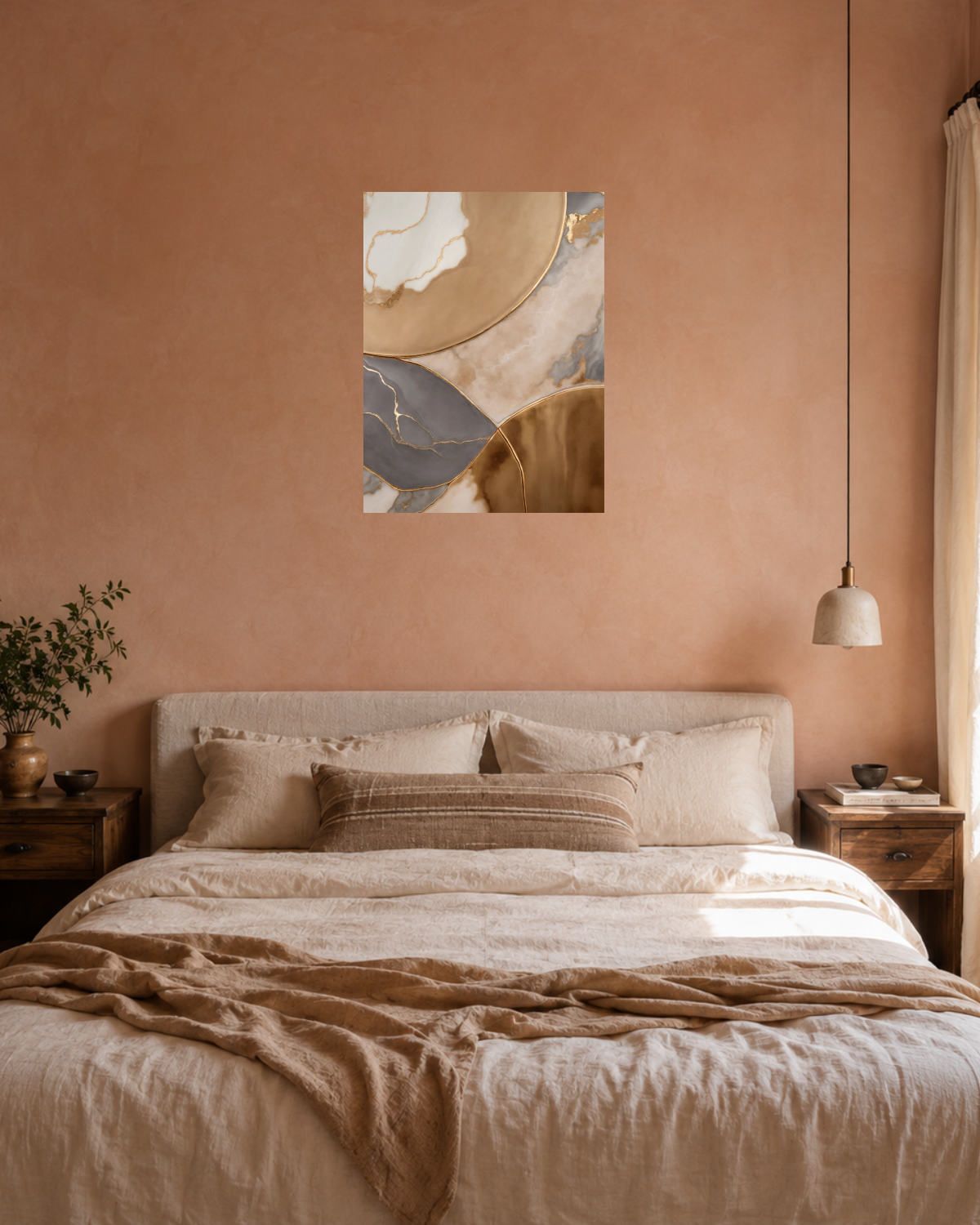 Chambre terracotta — vue 3