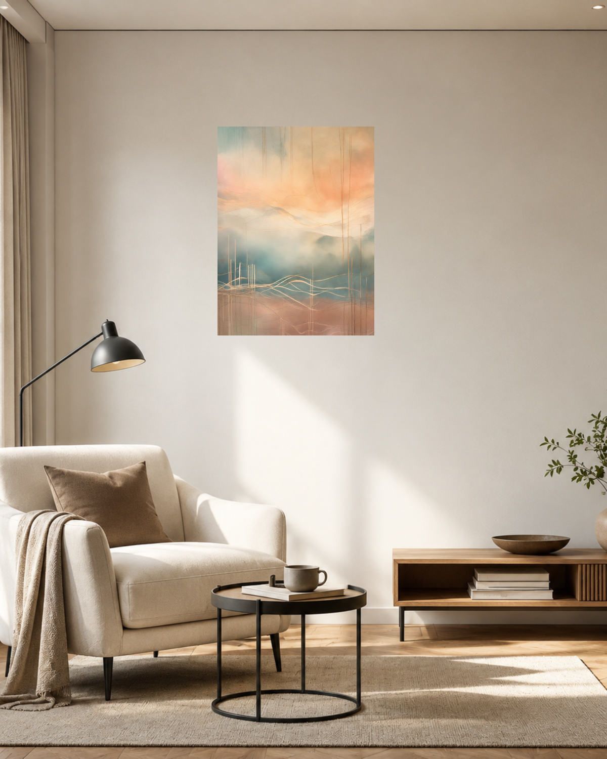 Salon fauteuil beige — vue 3