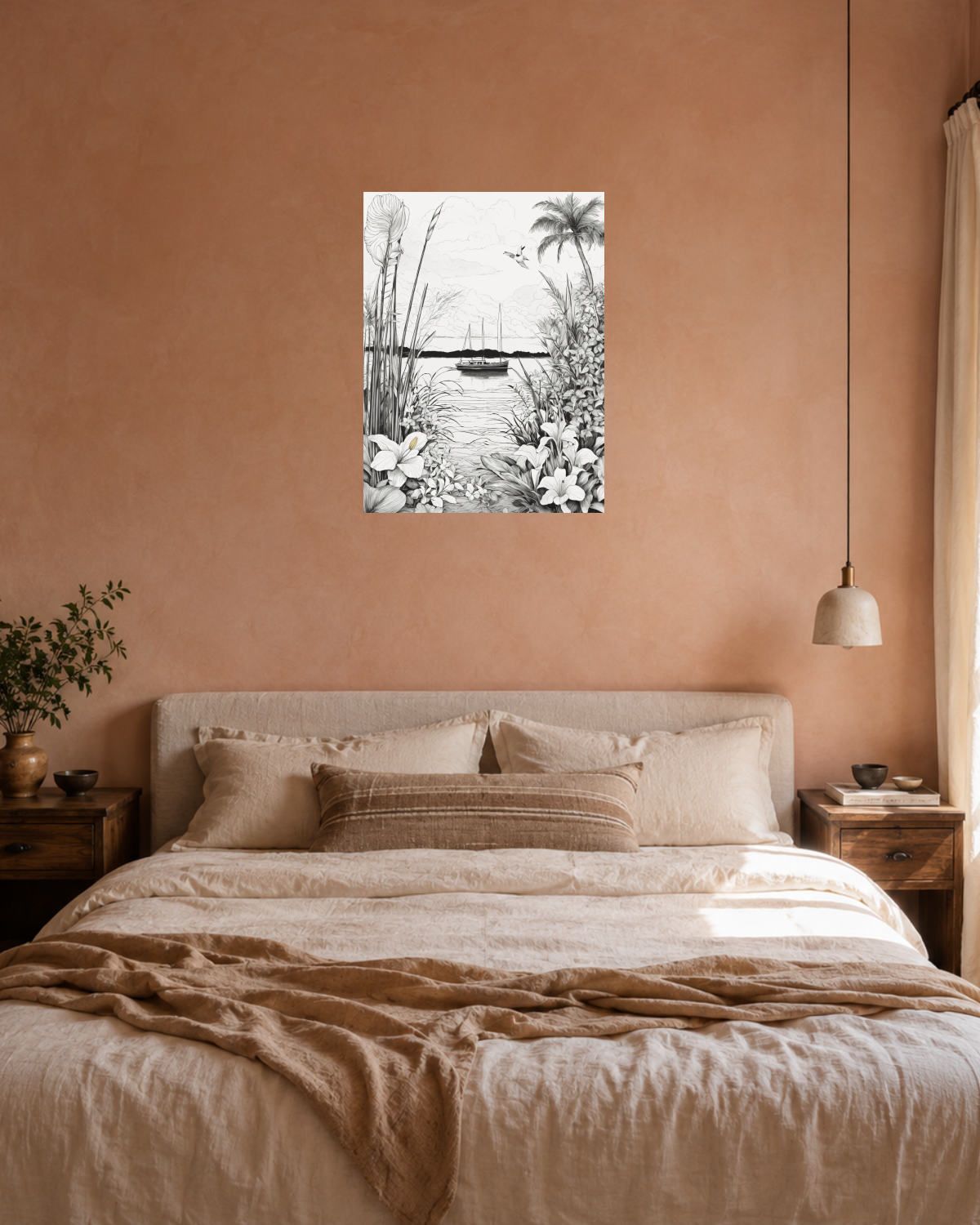 Chambre terracotta — vue 3