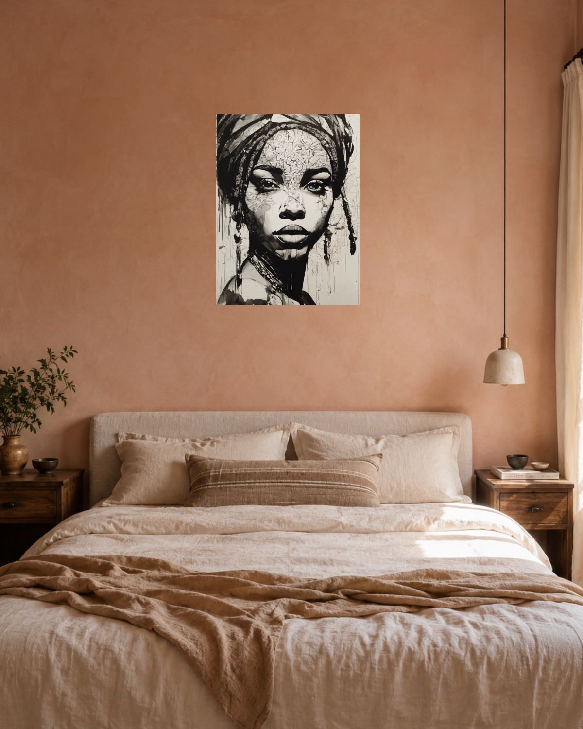 Chambre terracotta — vue 3