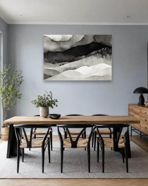 Salle à manger bleu gris