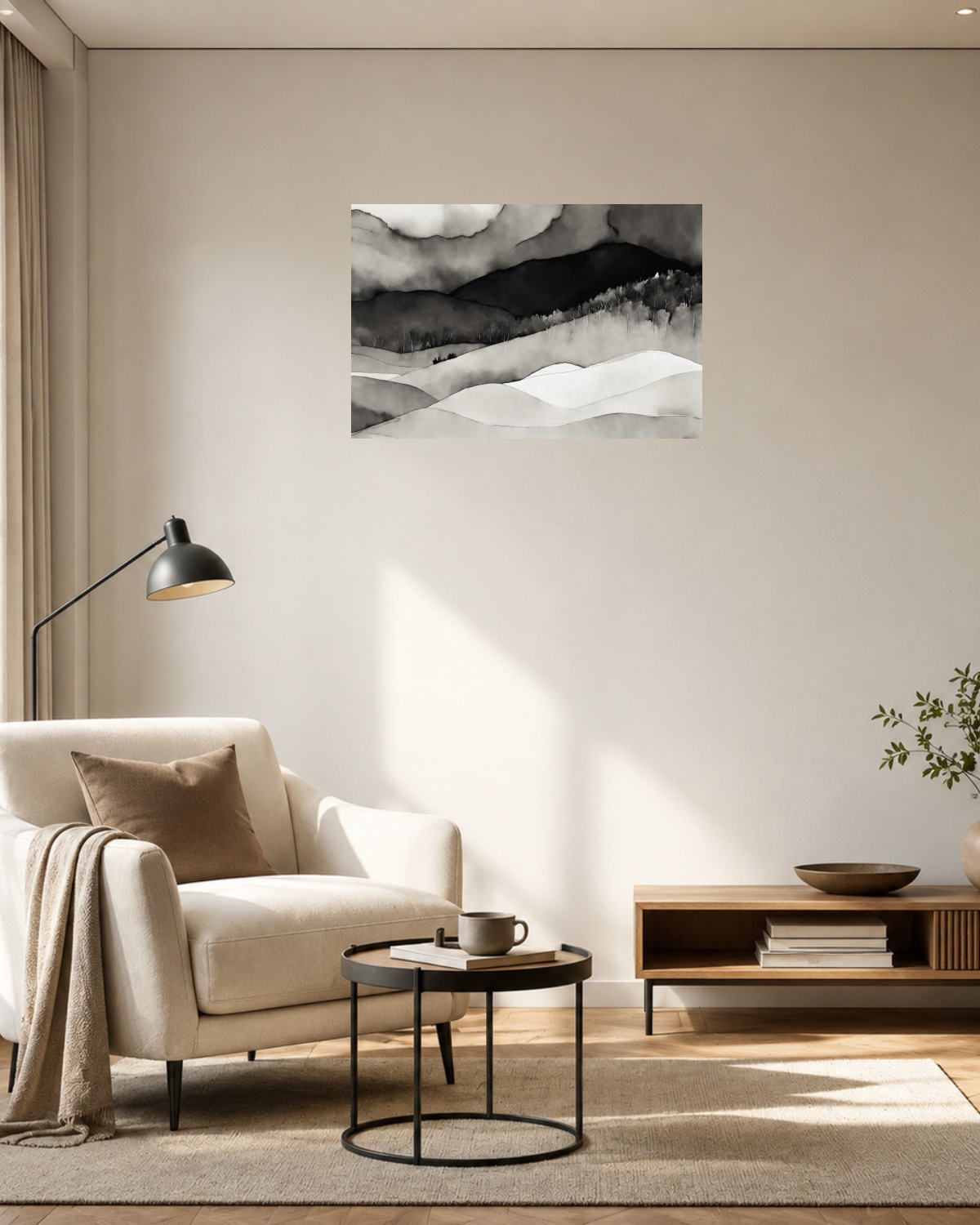 Salon fauteuil beige — vue 3