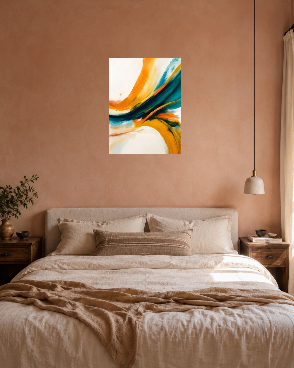 Chambre terracotta — vue 3