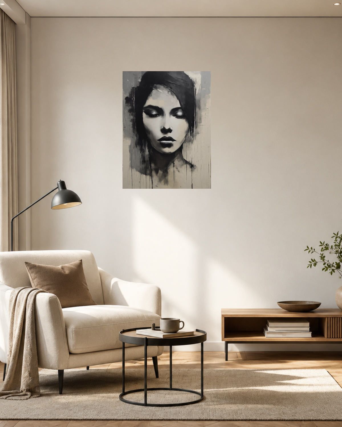 Salon fauteuil beige — vue 3