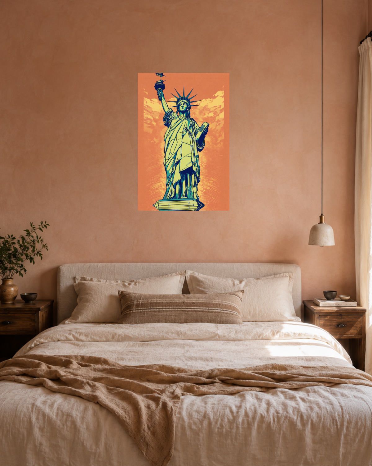 Chambre terracotta — vue 3