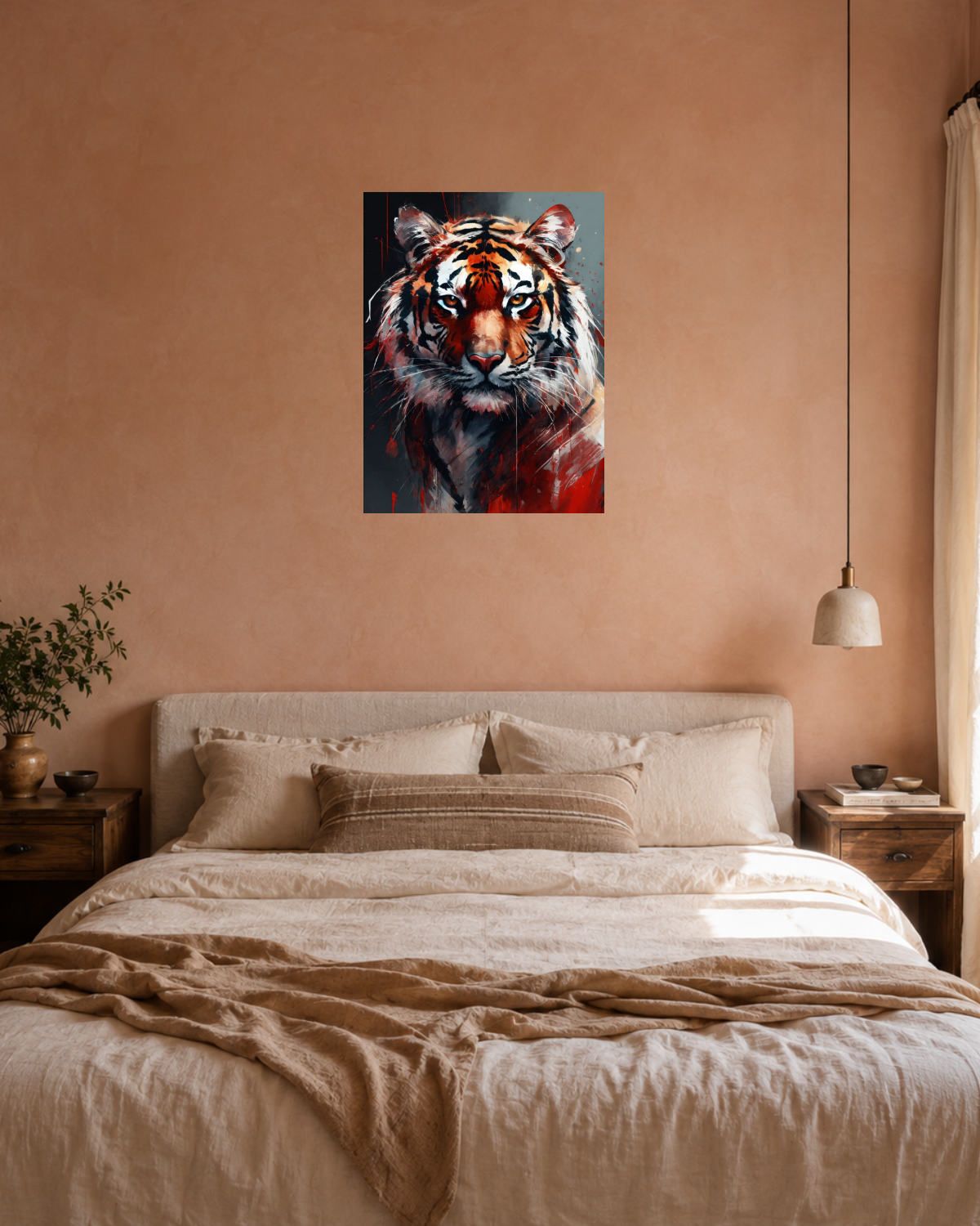 Chambre terracotta — vue 3