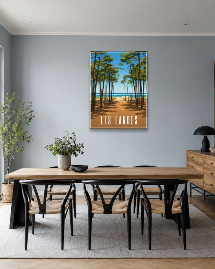 Salle à manger bleu gris