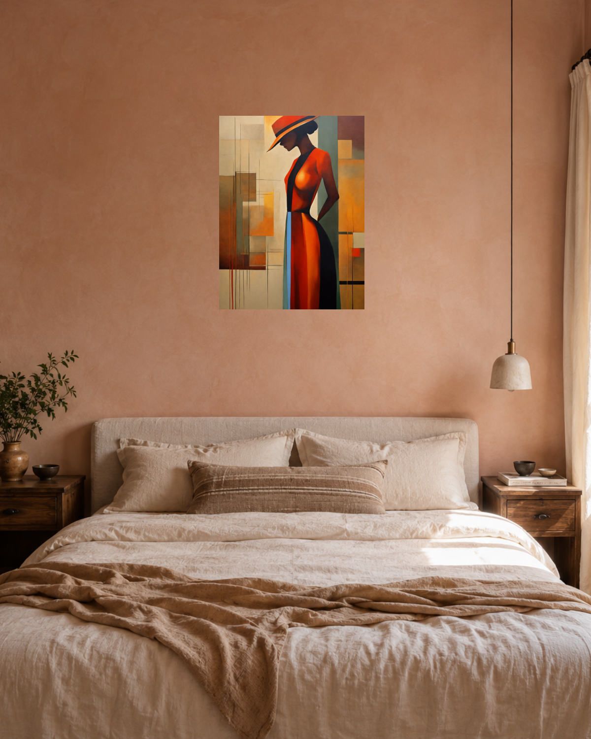 Chambre terracotta — vue 3