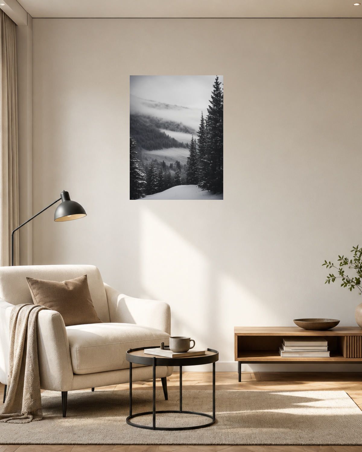 Salon fauteuil beige — vue 3