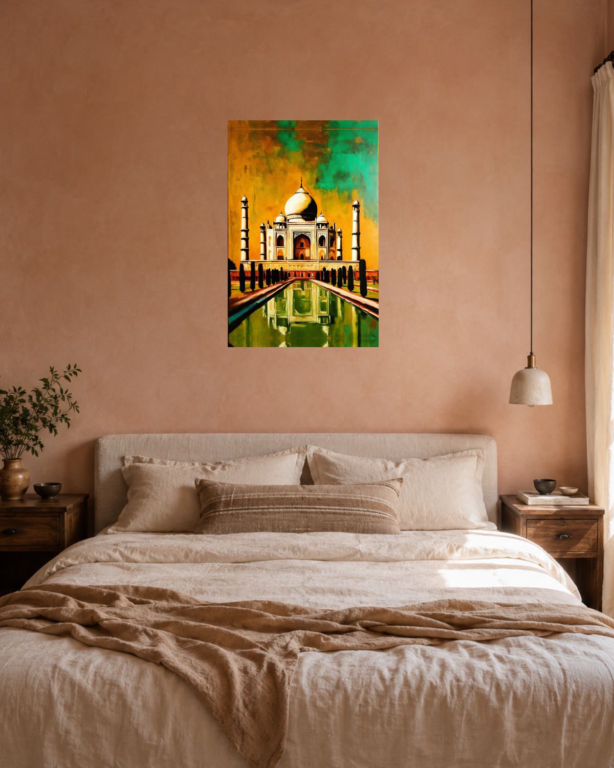 Chambre terracotta — vue 3