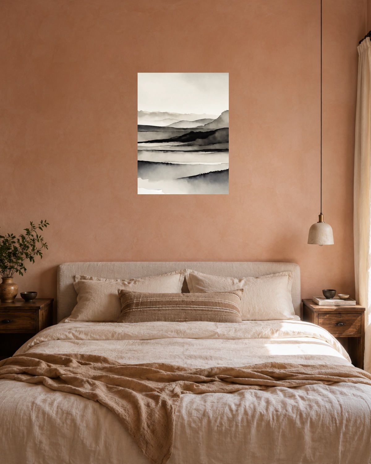 Chambre terracotta — vue 3